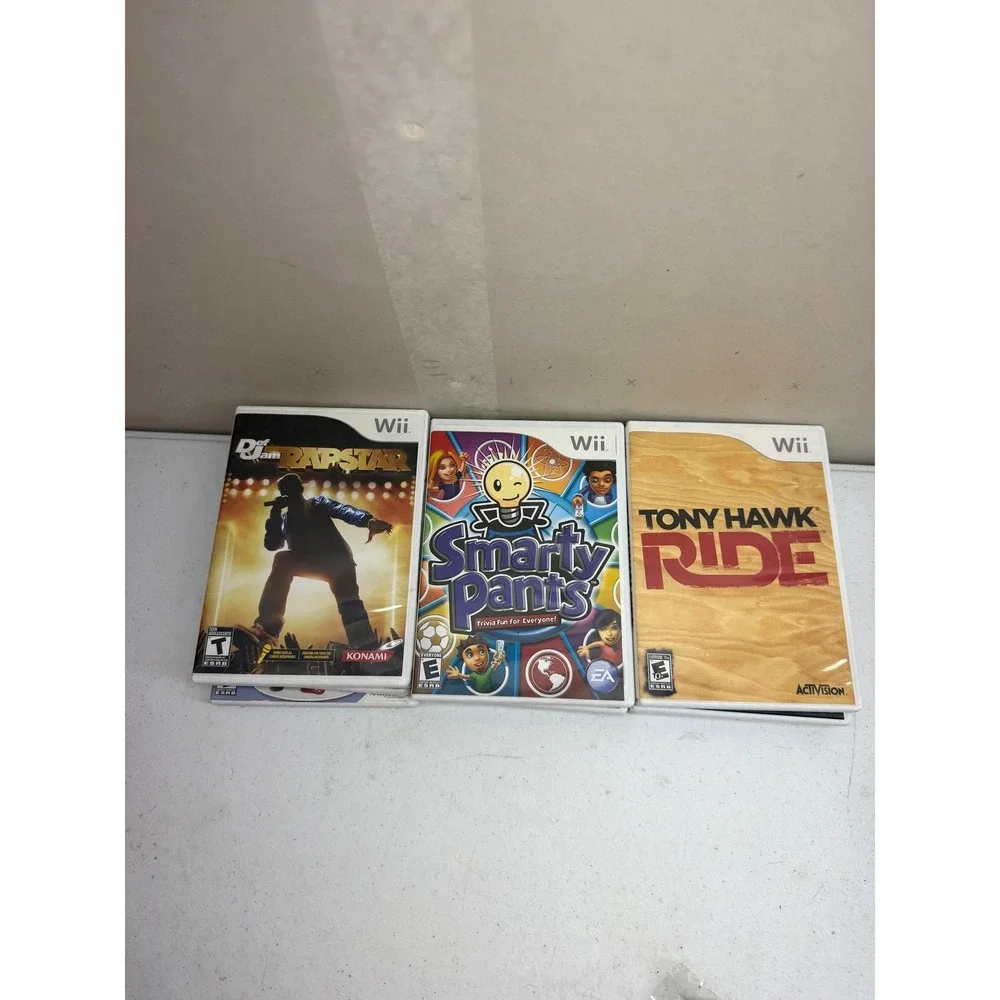 Nintendo Wii 10 Game Lot Rock Band 3 Beatles Cooking Mama Tony Hawk Petz Dogz 2